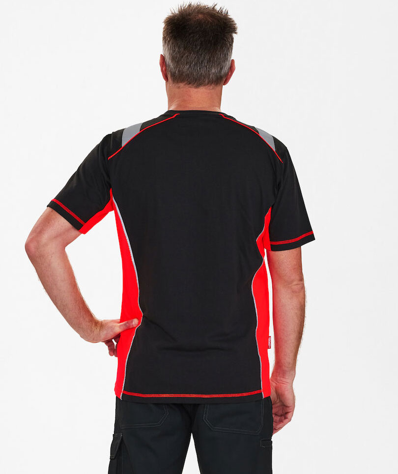 Engel Cargo T-skjorte, Svart/R&oslash;d, large image number 3