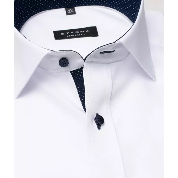 Eterna Fein Oxford Comfort fit skjorte, White , large image number 3