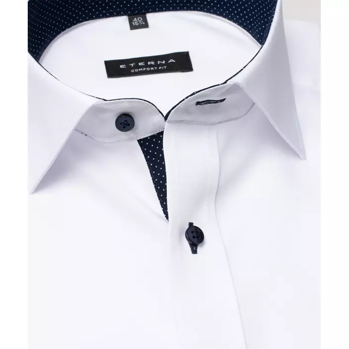 Eterna Fein Oxford Comfort fit shirt, White, large image number 3