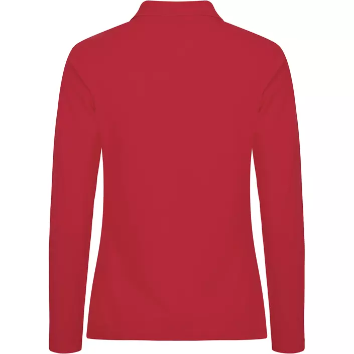 Clique Manhatten women's long-sleeved polo shirt, Red, large image number 1