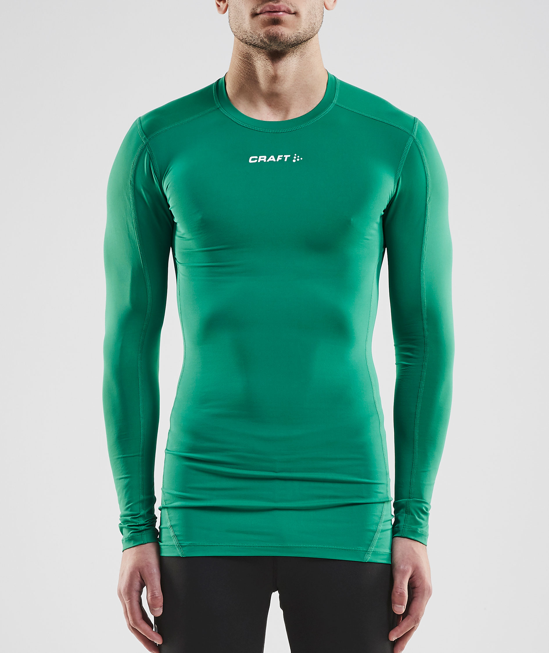 Craft Pro Control Compression l&aring;ng&auml;rmad T-shirt, Team green, large image number 1