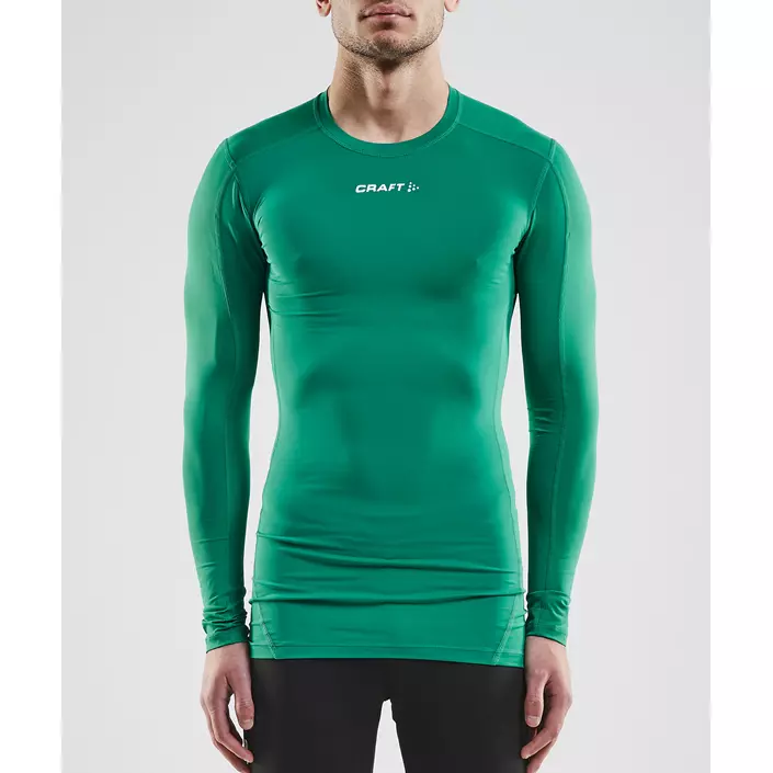 Craft Pro Control Compression långärmad T-shirt, Team green, large image number 1