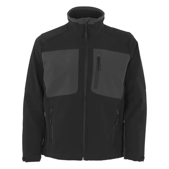 Mascot Young Lagos softshell jacket, Black/Dark Antracit, large image number 0