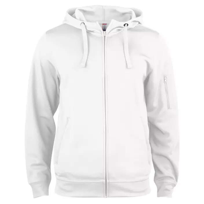 Clique Basis Active hoodie with full zipper, White, large image number 0