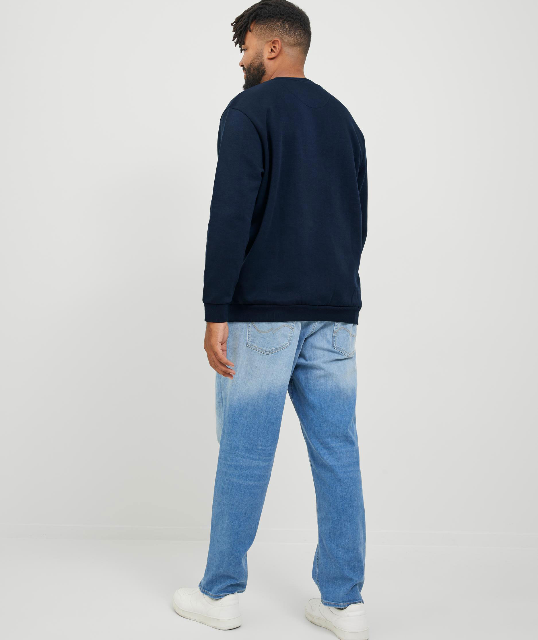 Jack & Jones Plus JJEBRADLEY sweatshirt, Navy Blazer, large image number 6