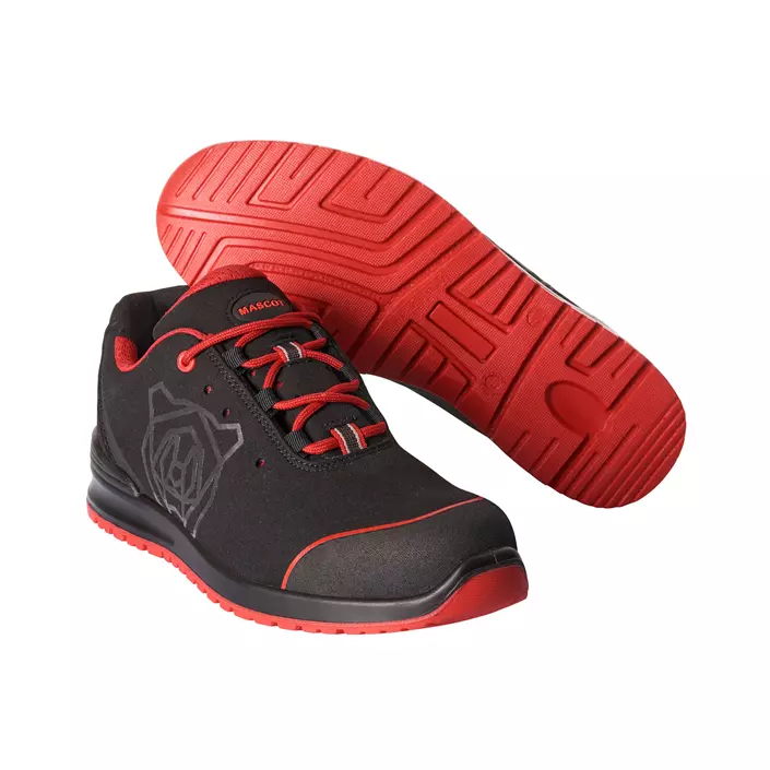 Mascot Classic safety shoes S1P, Black/Red, large image number 0