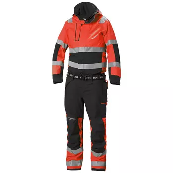 Helly Hansen Alna 2.0 shell coverall, Hi-vis red/charcoal