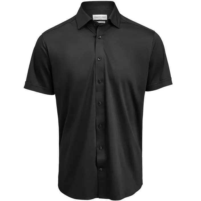 J. Harvest & Frost Indgo Bow Slim fit kortermet skjorte, Black, large image number 0