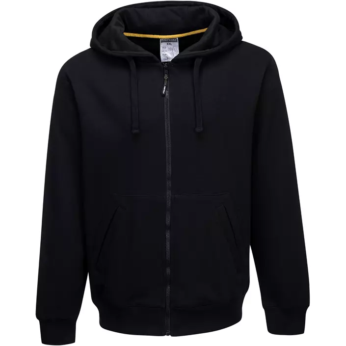 Portwest Nickel hoodie with zipper, Black, large image number 0