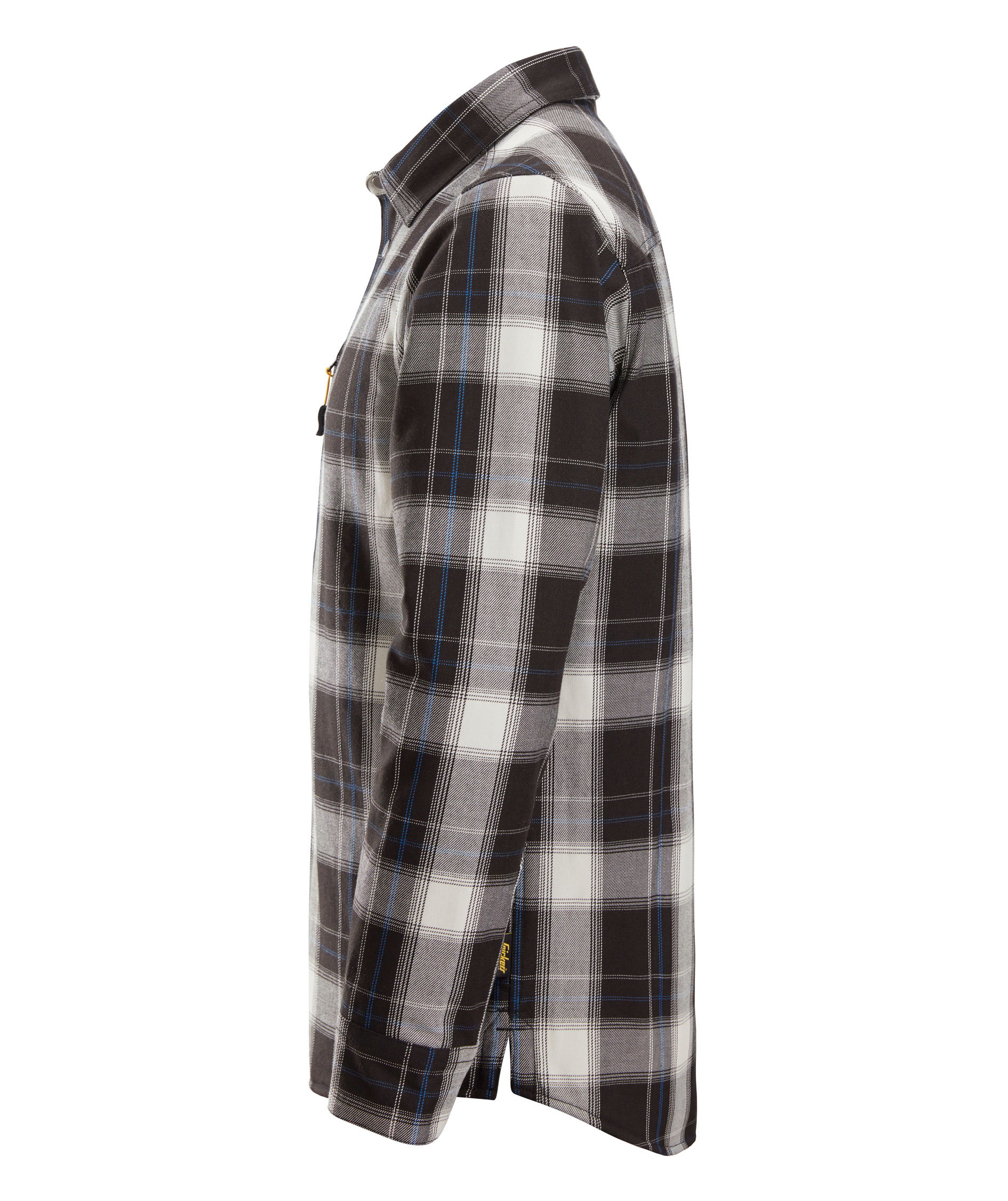 Snickers AllroundWork flannel shirt jacket 8522, Black/Off-White, large image number 3