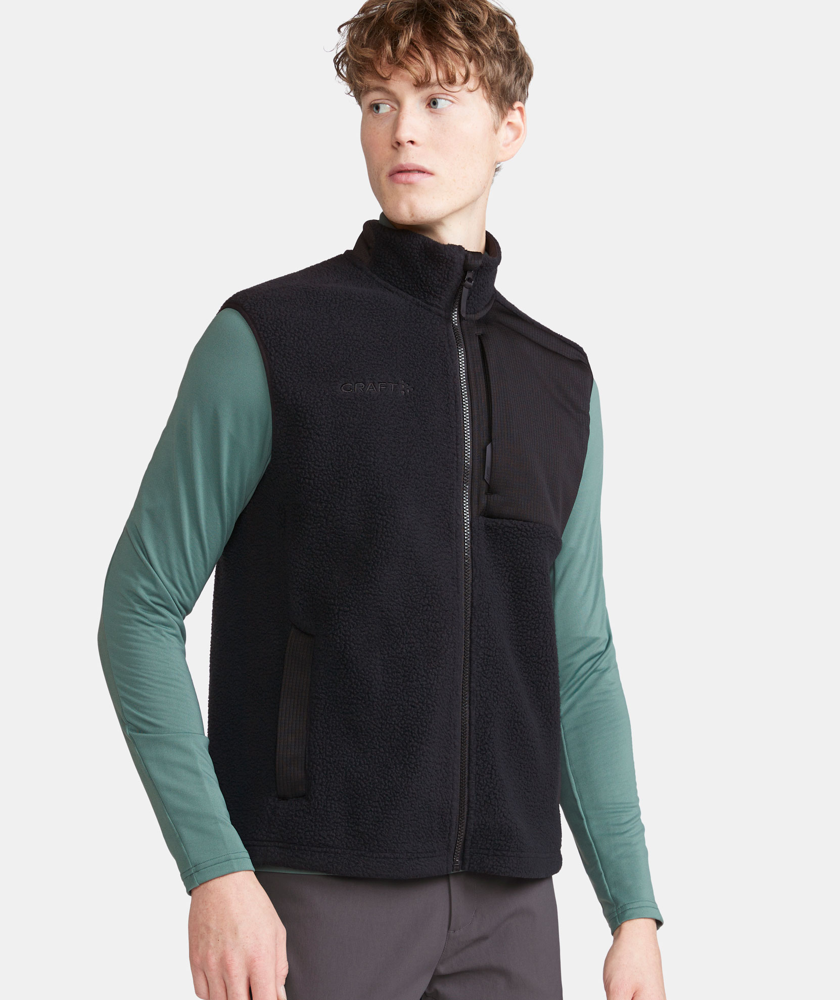 Craft ADV Explore fibre pile vest, Black