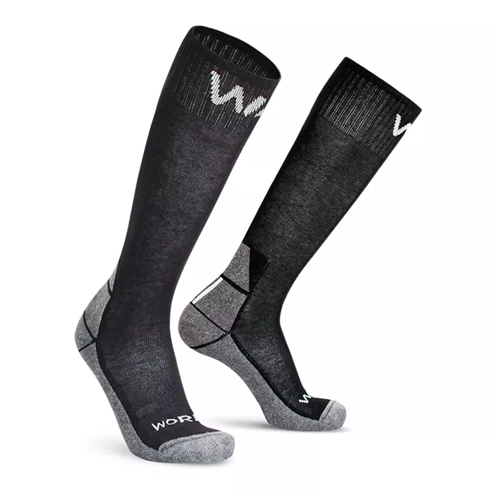 Worik Natural Clima knee socks, Black, large image number 0