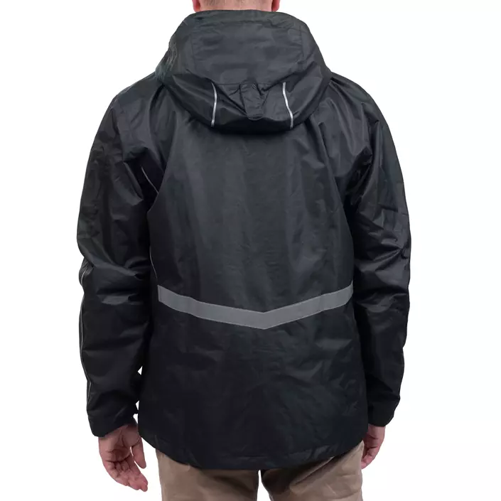 Pitch Stone Active-Pro Zip-in regnjakke, Black, large image number 3