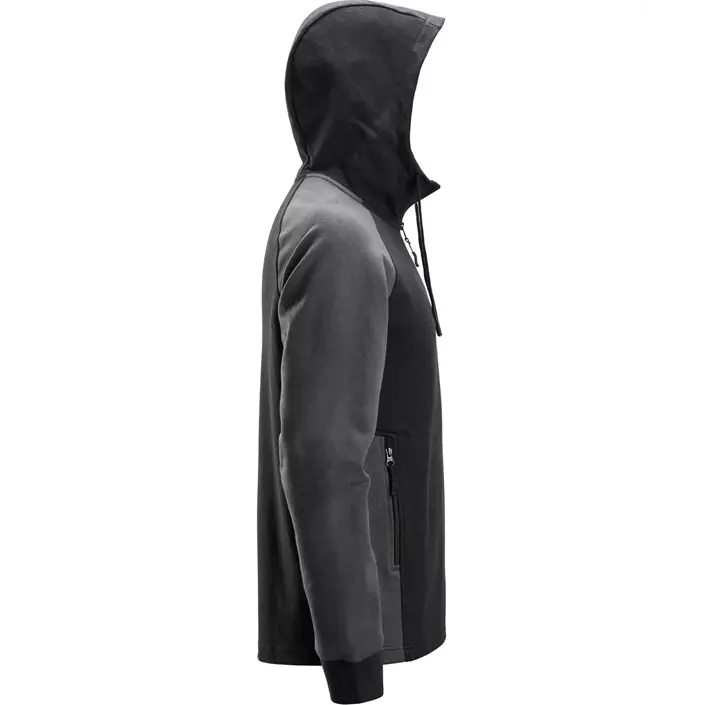 Snickers hoodie 2842, Black/Steel Grey, large image number 2