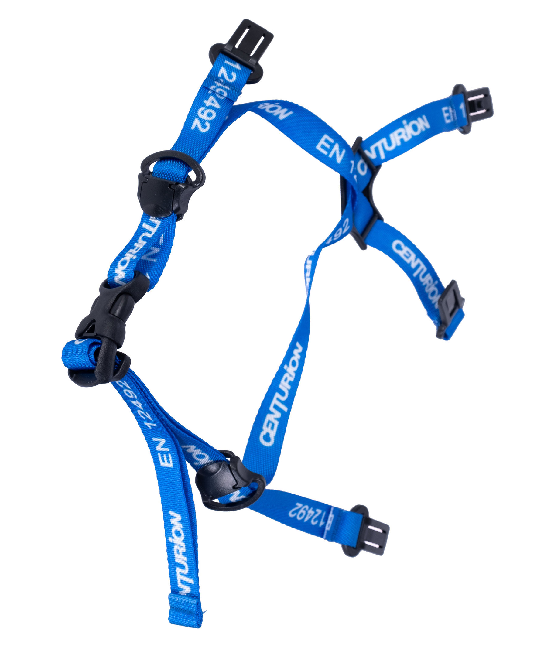 Centurion 4 point chin strap for climbing helmets, Black