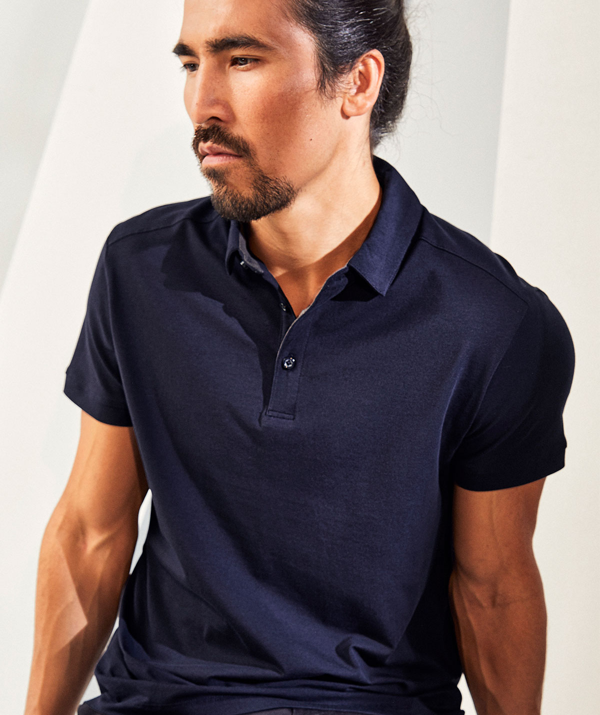 ID business pik&eacute;tr&ouml;ja med stretch, Navy, large image number 1