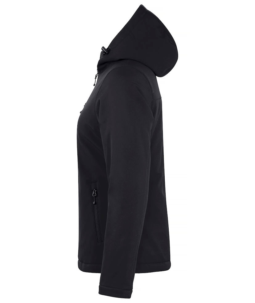 Clique fodrad softshelljacka dam, Svart, large image number 2