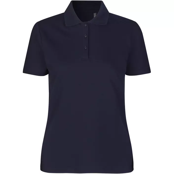 ID økologisk dame polo T-shirt, Navy, large image number 0