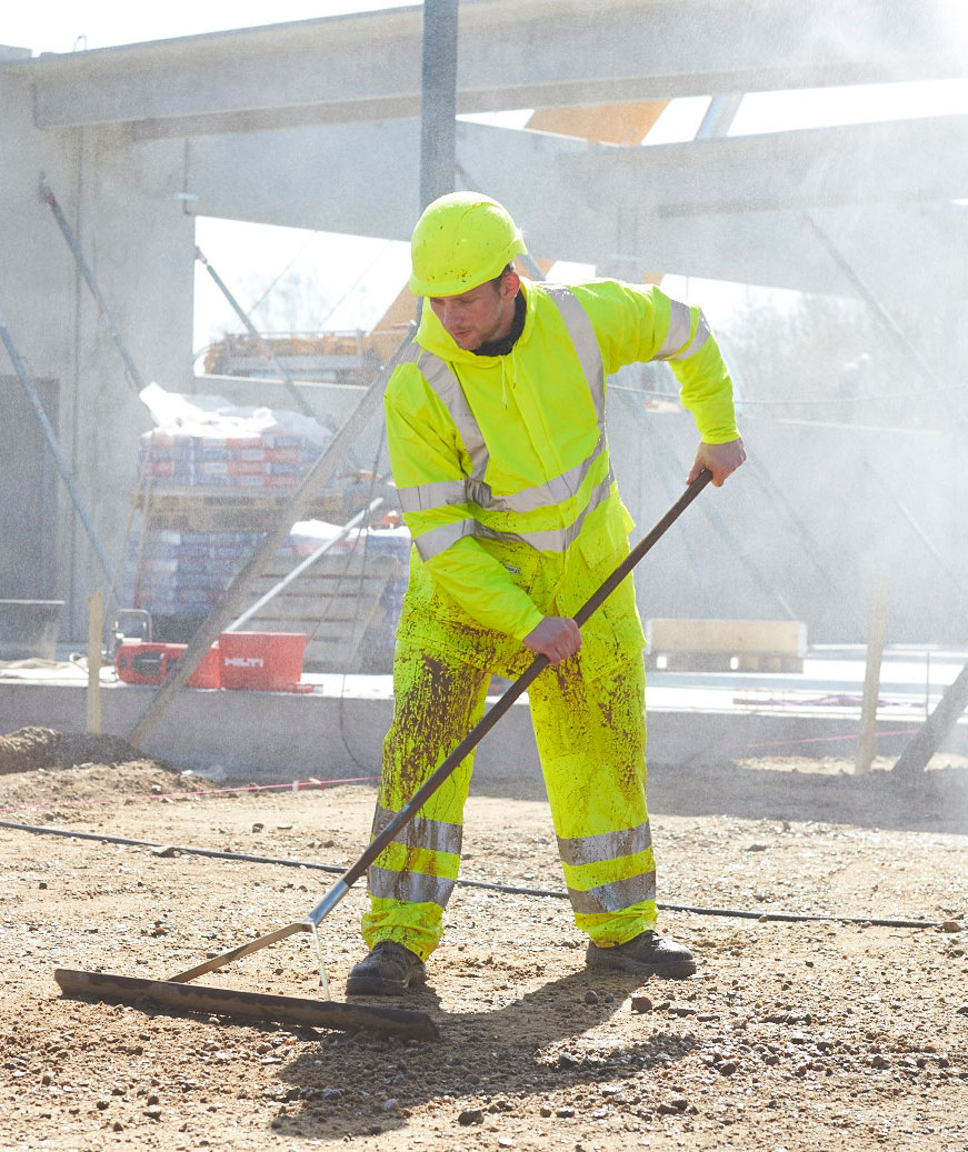Lyngs&oslash;e PU rain jacket, Hi-Vis Yellow, large image number 1