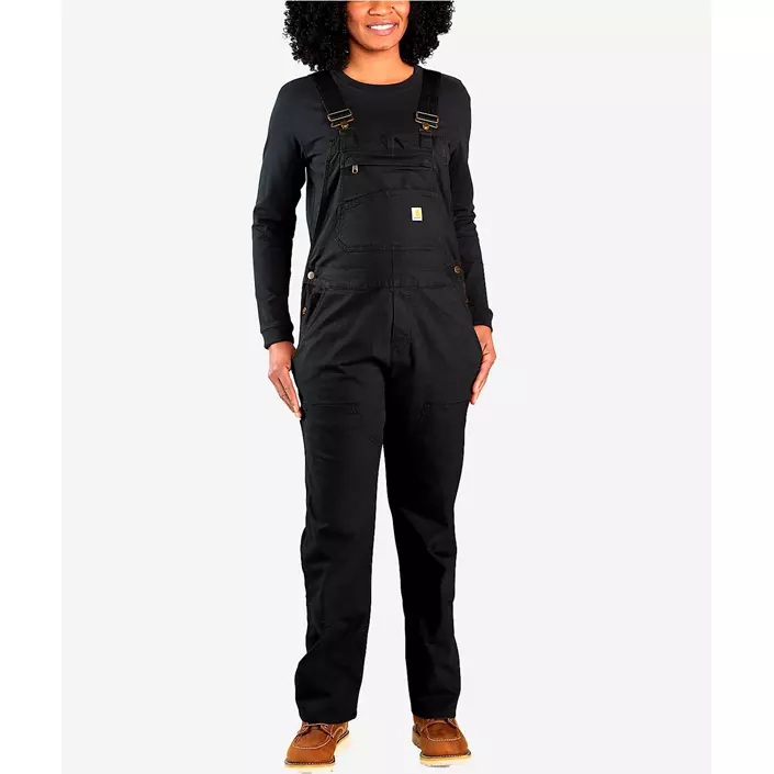 Carhartt Denim dame overalls, Black, large image number 1
