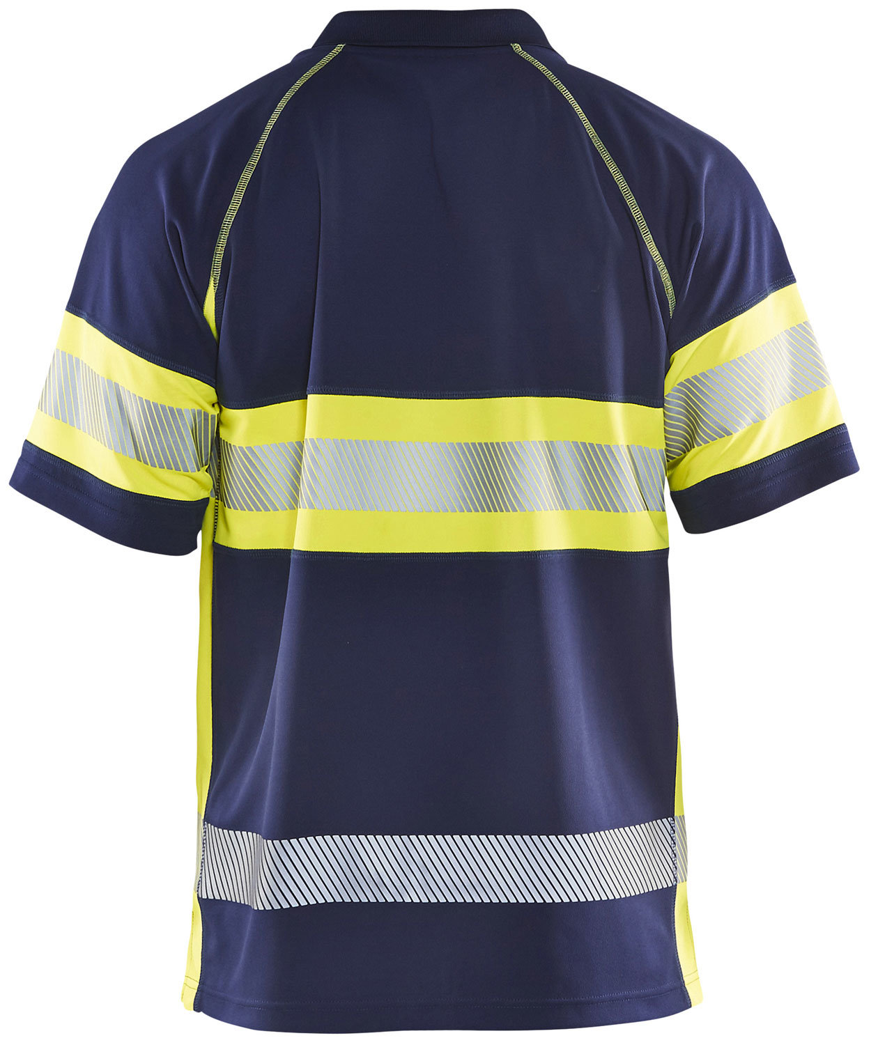 Bl&aring;kl&auml;der polo shirt, Marine/Hi-Vis yellow, large image number 1