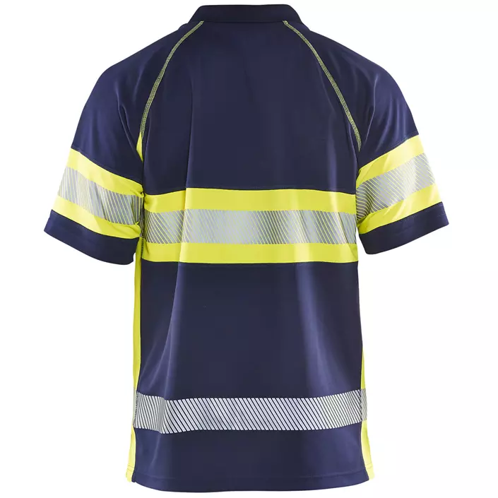 Blåkläder polo T-skjorte, Marine/Hi-Vis gul, large image number 1