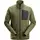 Snickers FlexiWork fleece Cardigan 8042, Khaki Green/Black, Khaki Green/Black, swatch