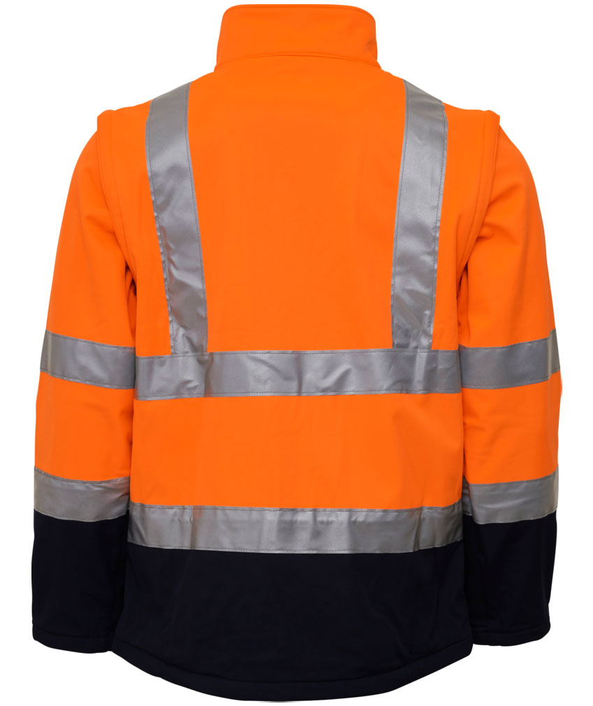 ELKA Visible Xtreme 2-in-1 softshell jacket, Hi-vis Orange/Marine, large image number 1