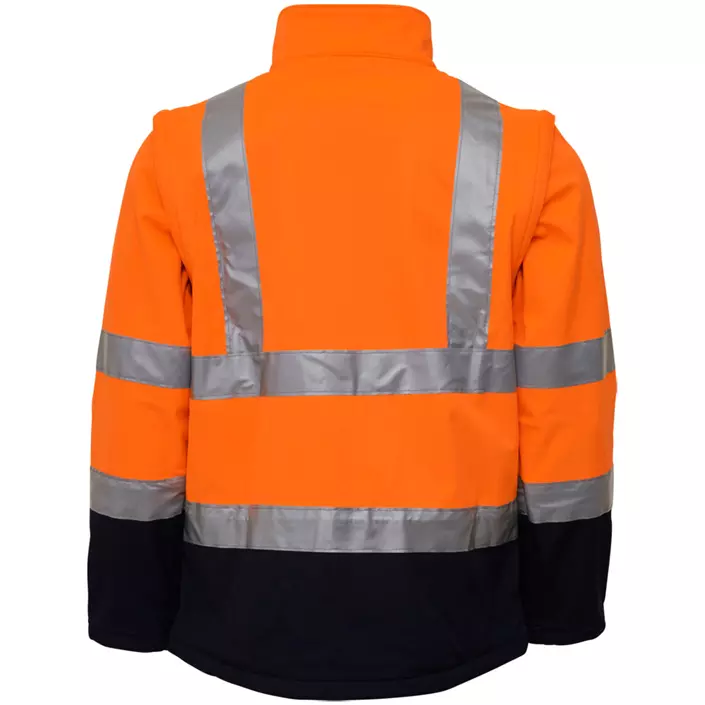 Elka Visible Xtreme 2-in-1 softshell jacket, Hi-vis Orange/Marine, large image number 1