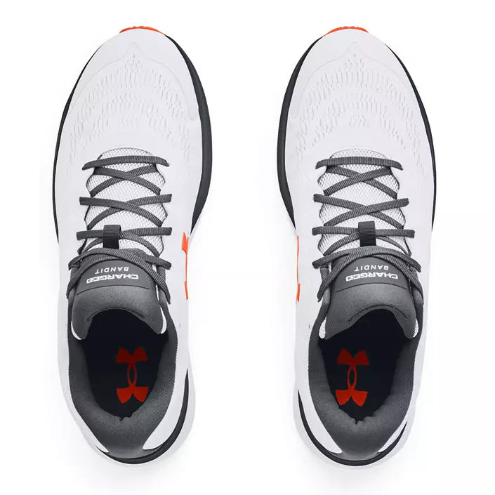Under Armour Charged Bandit running shoes, White/Orange, large image number 3