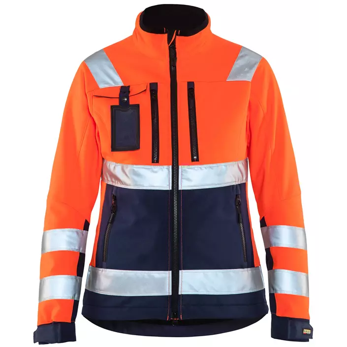 Blåkläder women's softshell jacket, Hi-vis Orange/Marine, large image number 0
