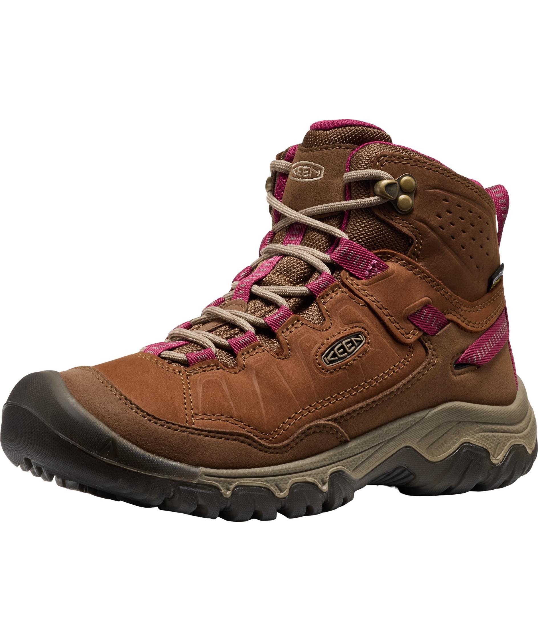 Keen Targhee IV Mid WP women's hiking boots, Bison/Beaujolais, large image number 3