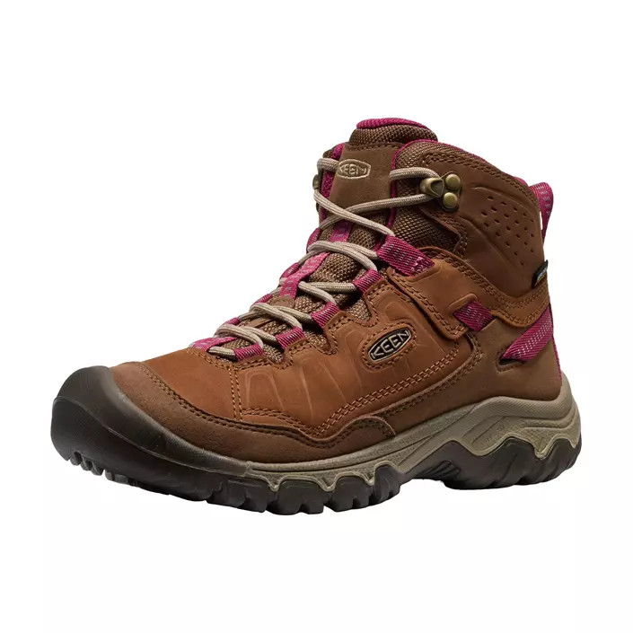 Keen Targhee IV Mid WP dame turstøvletter, Bison/Beaujolais, large image number 3