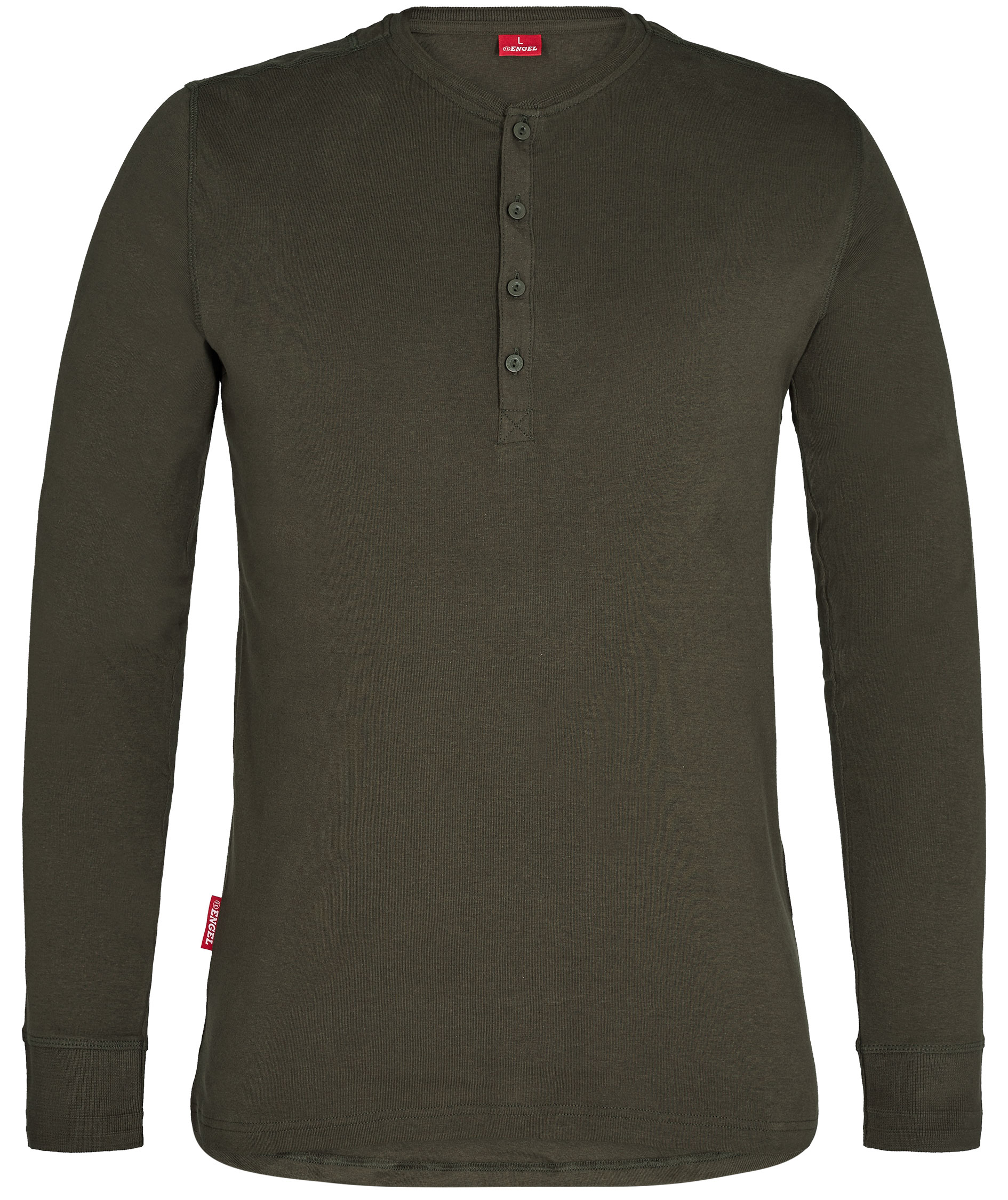 Engel Extend lang&aelig;rmet Grandad T-shirt, Forest green, Forest green, swatch