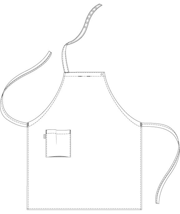 Segers 4579 bib apron with pocket, Nougat, Nougat, large image number 2