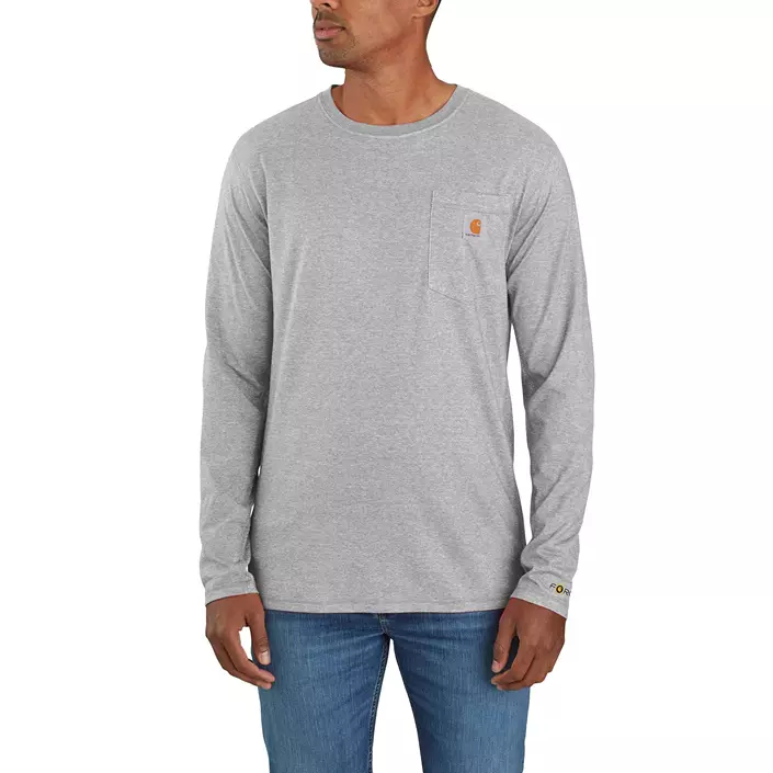 Carhartt långärmad T-shirt, Heather Grey, large image number 1