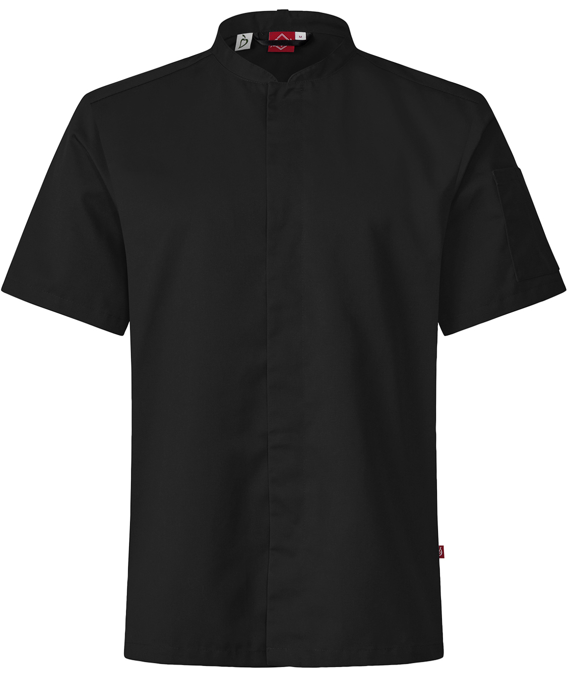 Segers 1097 short-sleeved chefs shirt, Black, Black, swatch