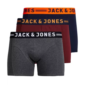 Jack & Jones JACLICHFIELD 3-pak boxershorts, Burgundy