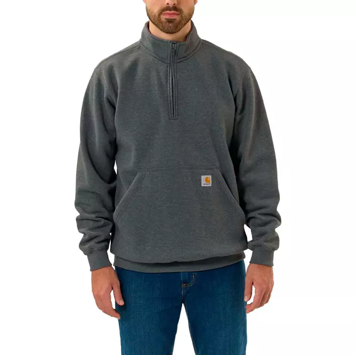 Carhartt half zip sweatshirt, Carbon Heather, large image number 1