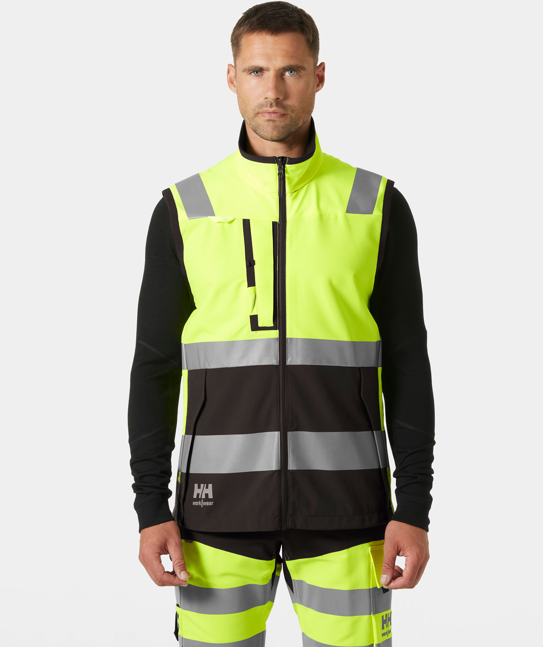 Helly Hansen Alna 4X Tech v&auml;st full stretch, Varsel Gul/Ebony