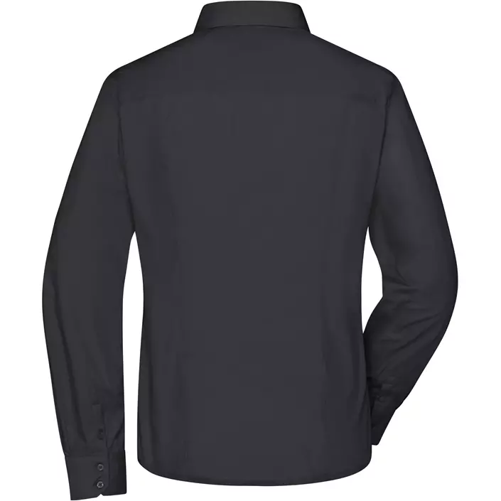 James & Nicholson modern fit dame skjorte, Svart, large image number 1