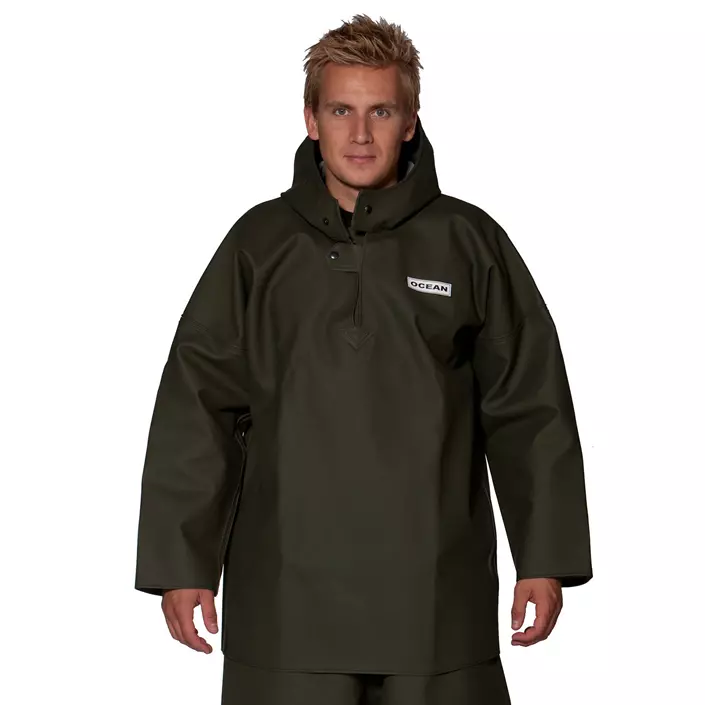 Ocean Heavy Duty PVC smock, Olive Green, large image number 0