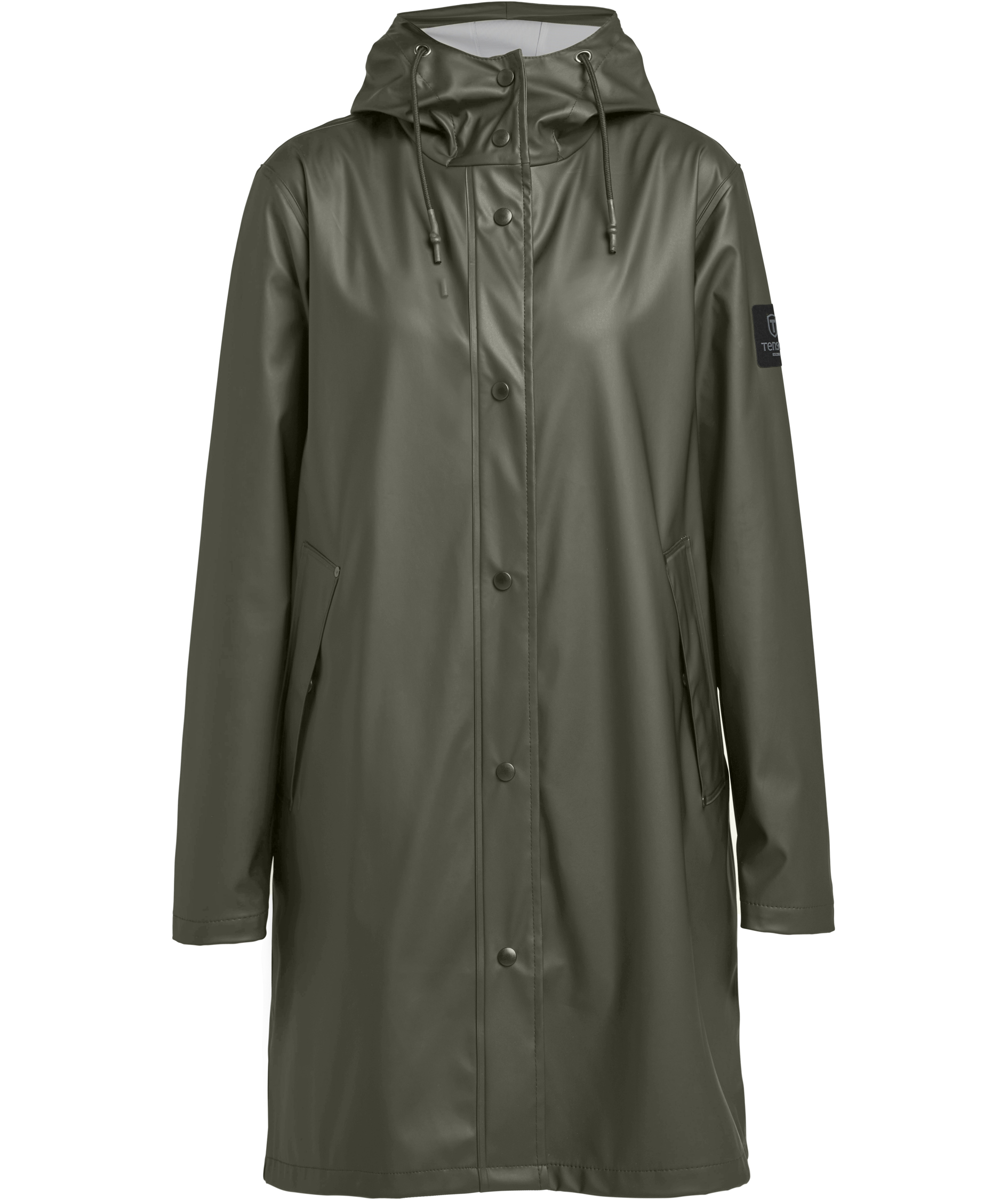 Tenson Apelviken women's rain jacket, Olive Green, Olive Green, swatch