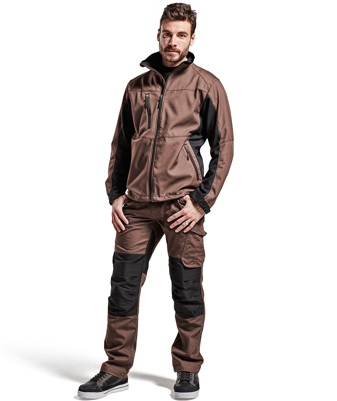 Bl&aring;kl&auml;der Unite softshell jacket, Brown/Black