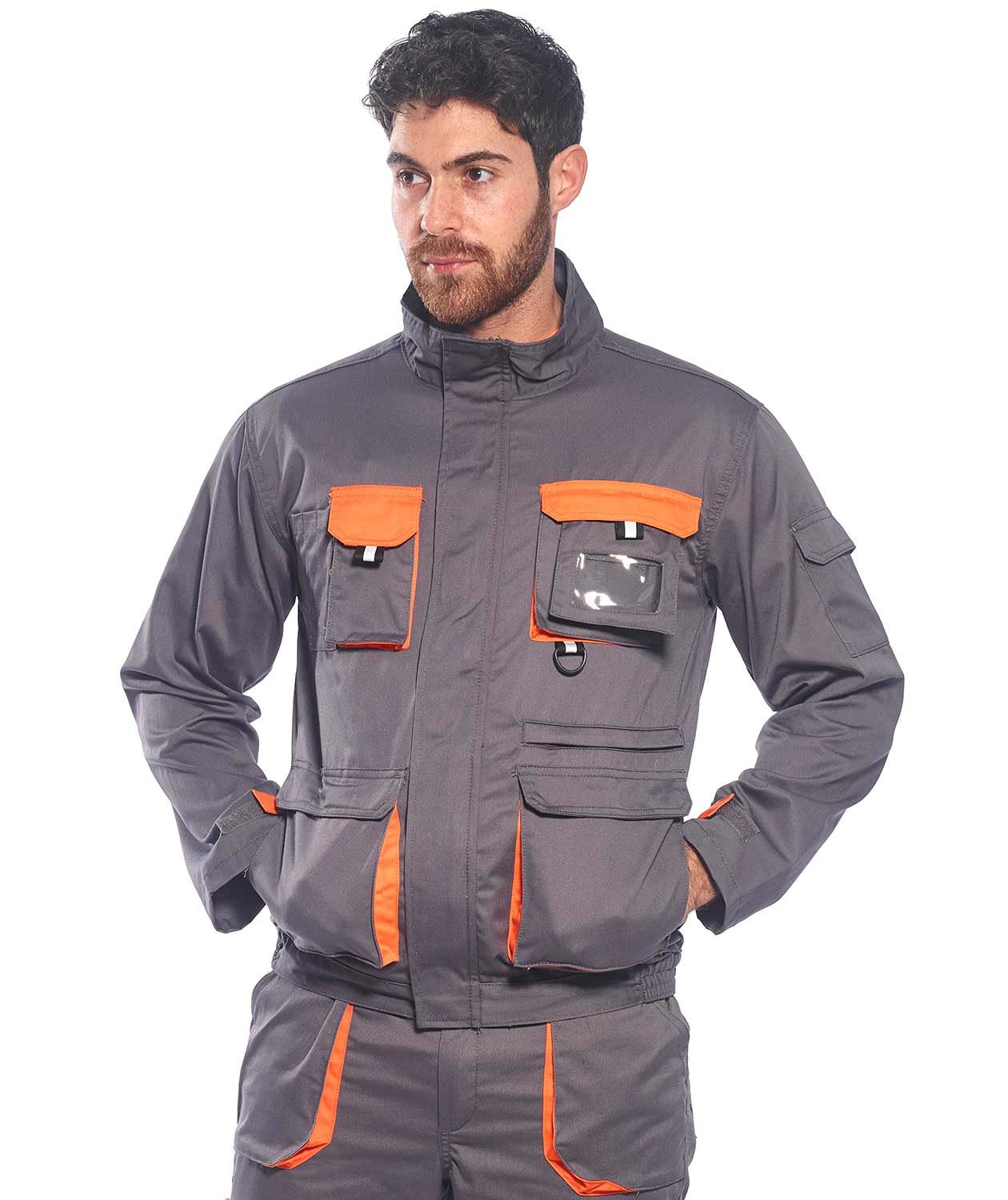 Portwest Texo work jacket, Grey/orange