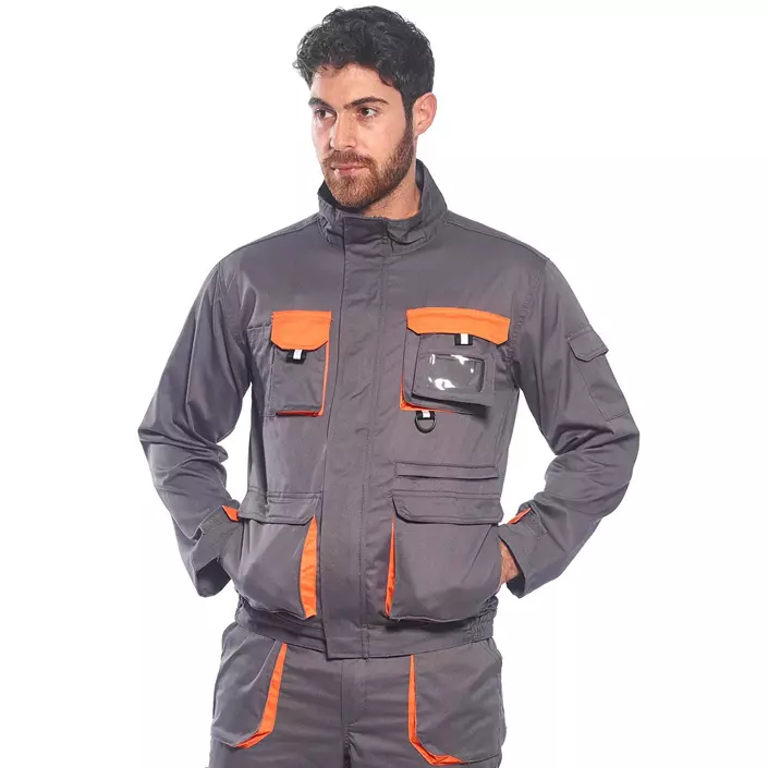 Portwest Texo work jacket, Grey/orange, large image number 1