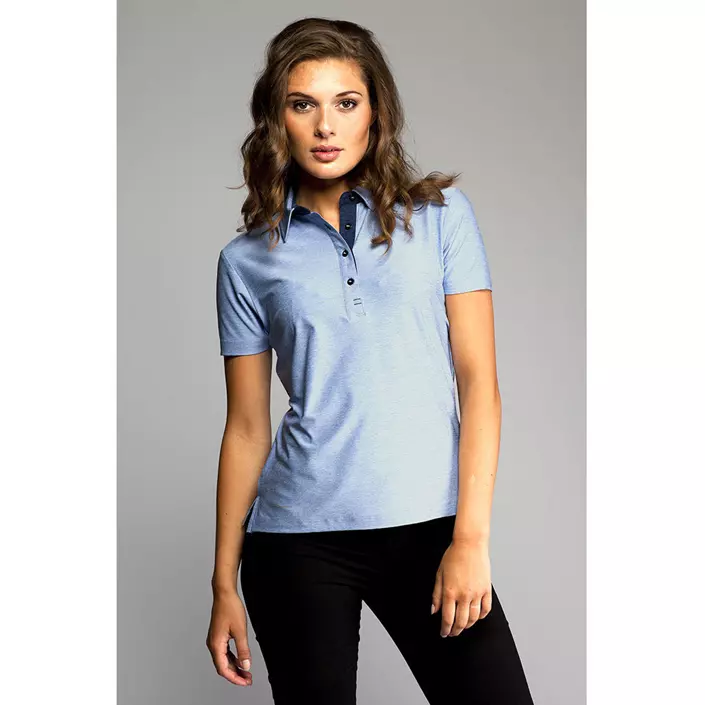 Pitch Stone women's polo shirt, Light blue melange, large image number 2
