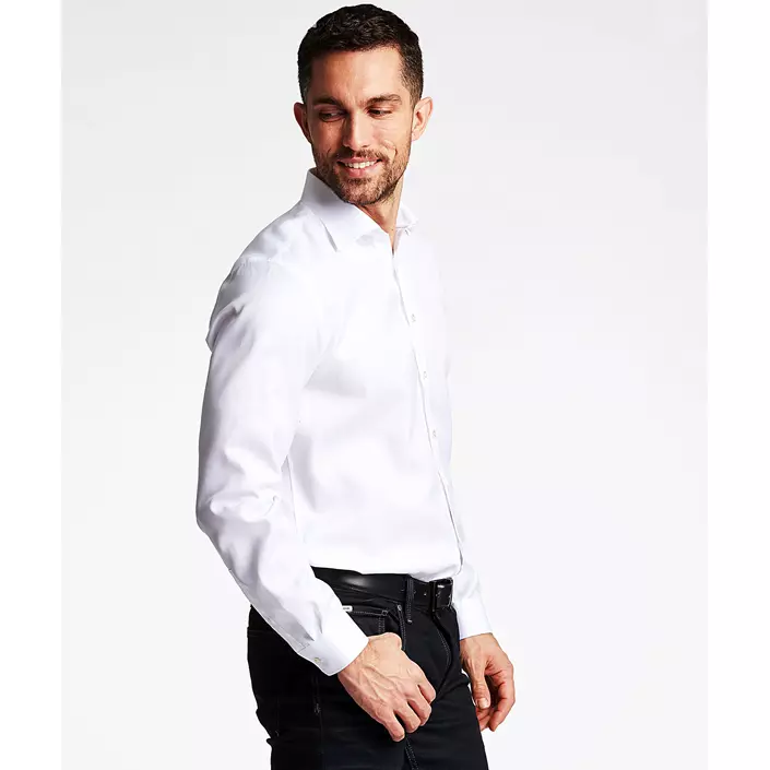 Lindbergh Technical Cover Modern fit skjorta, Vit, large image number 1