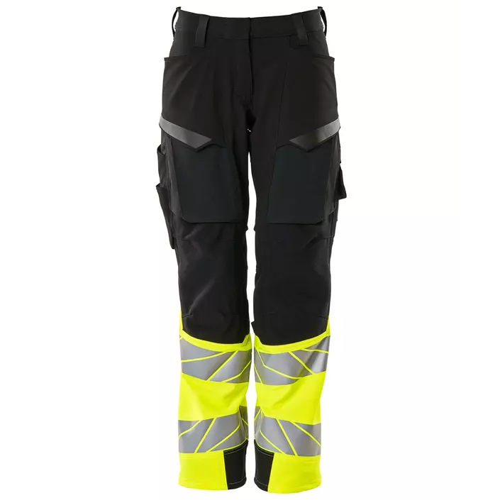 Mascot Accelerate Safe women's work trousers full stretch, Black/Hi-Vis Yellow, large image number 0