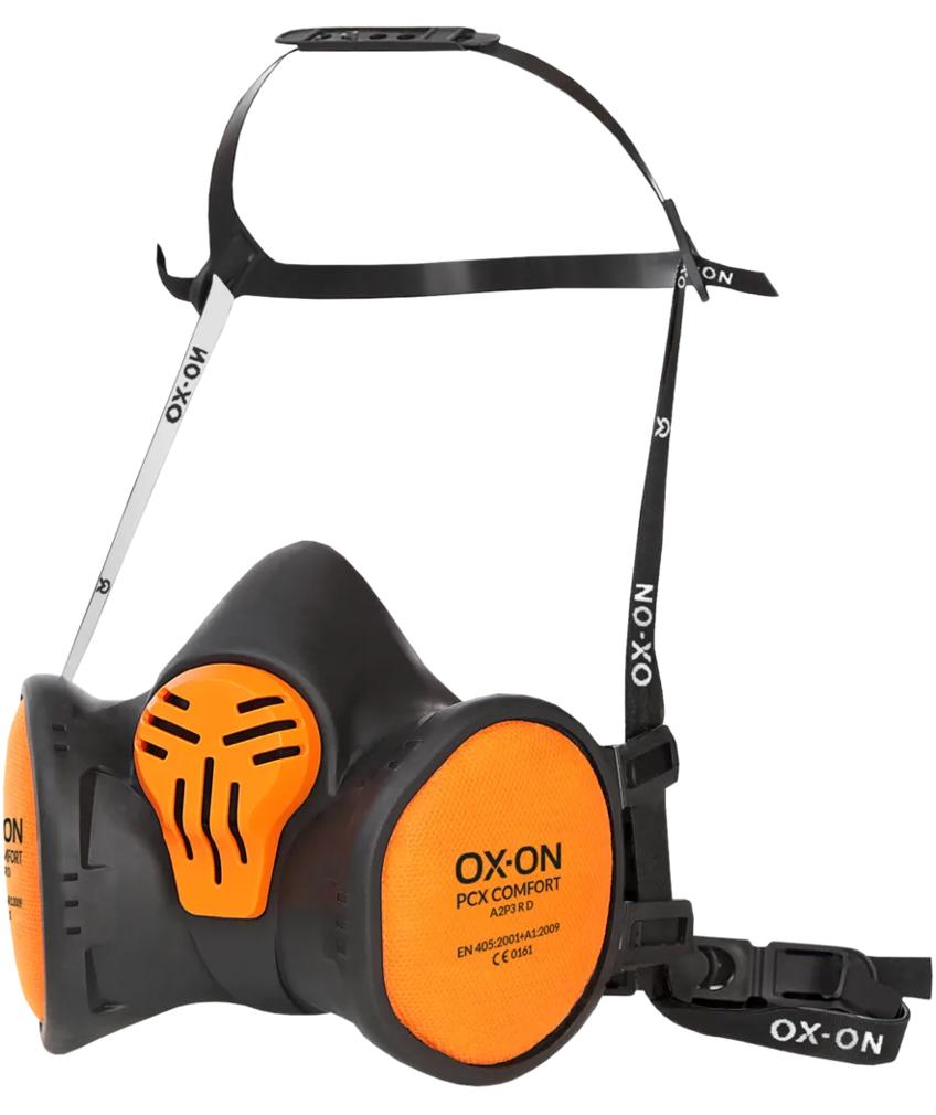 OX-ON half mask PCX comfort A2P3 R D, Black/Orange, Black/Orange, large image number 0